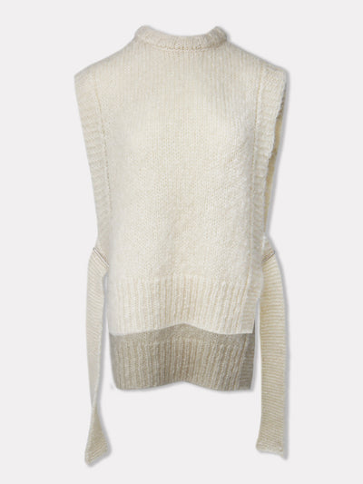 The Knotty Ones Kalvos sea salt mohair vest at Collagerie