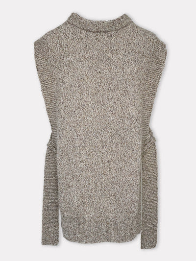 The Knotty Ones Kalvos tweed merino wool vest at Collagerie