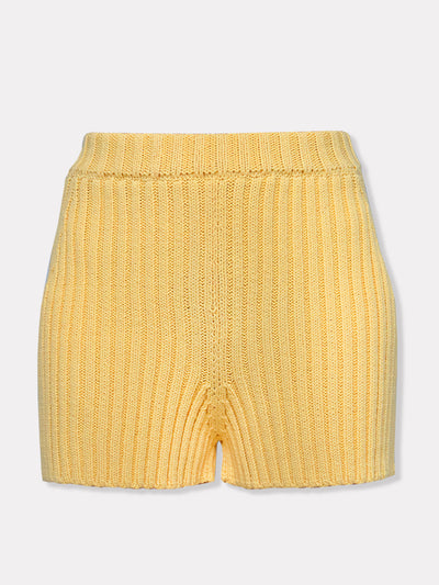 The Knotty Ones Pilnatis lemon cotton shorts at Collagerie