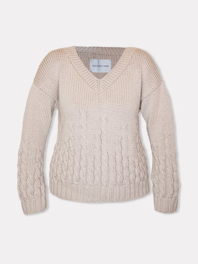 The Knotty Ones Slėniai silver grey merino wool sweater at Collagerie