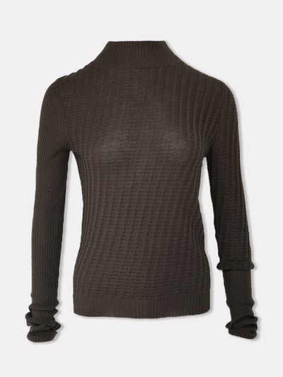 The Knotty Ones Žaltys nettle merino wool turtleneck at Collagerie