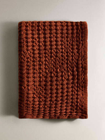 Zara Home x Collagerie Waffle-knit cotton tea towel at Collagerie