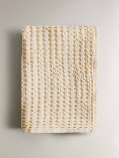 Zara Home x Collagerie Waffle-knit cotton tea towel at Collagerie