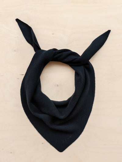 TBCo Merino triangle scarf in black at Collagerie