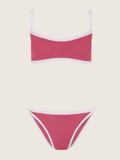 Hunza G Candy pink and white Tyler bikini at Collagerie