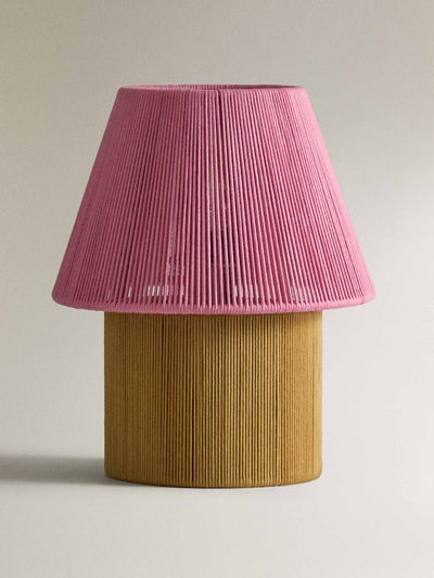 Zara Home x Collagerie Table lamp with cord shade at Collagerie