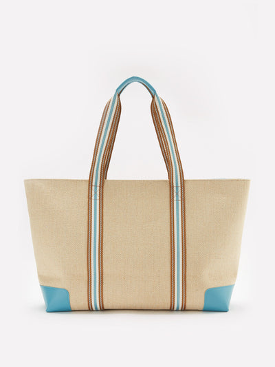 London Velvet The Luxe beach bag in tropicana teal at Collagerie