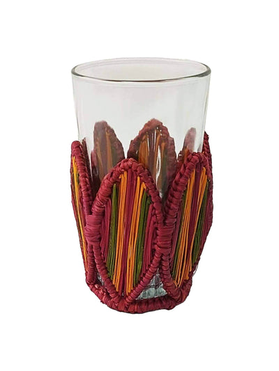 The Colombia Collective Collagerie x The Colombia Collective Hoja woven cup holders, set of 2 at Collagerie