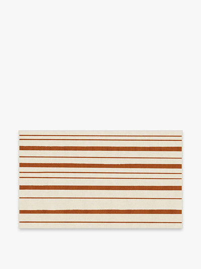 Ruggable Hudson stripe rust orange rug at Collagerie