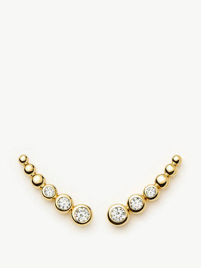 Missoma Tennis climber earrings in gold at Collagerie