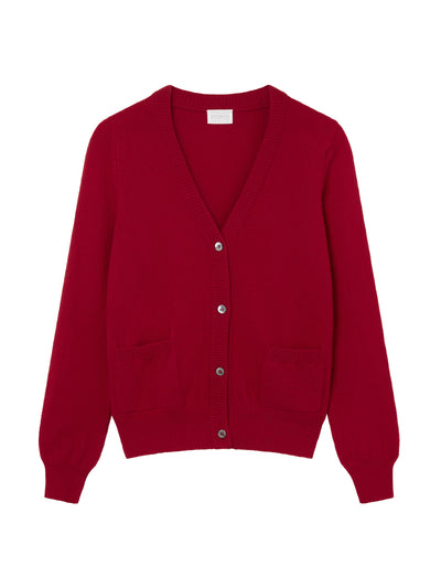 Navygrey The cardigan in carmine at Collagerie