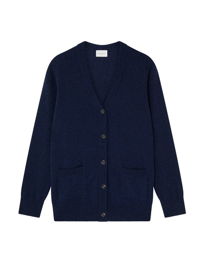 Navygrey The cardigan 2.0 in navy marl at Collagerie