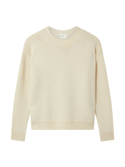 Navygrey Undyed ecru Chunky field jumper at Collagerie