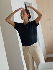 The Linen 02 in navy The LINEN 02 Navygrey    - Collagerie