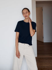 The Linen 02 in navy The LINEN 02 Navygrey    - Collagerie