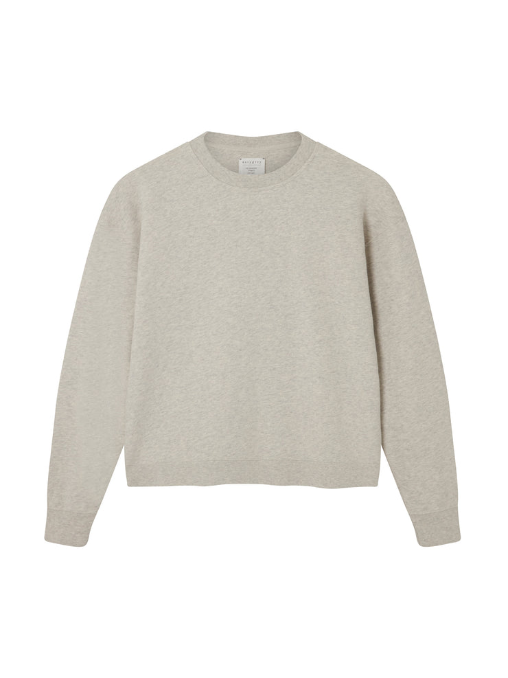 Stone grey Loopback crew sweat top The LOOPBACK/ Crew Sweat Navygrey    - Collagerie