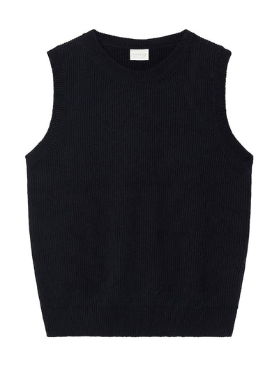 Navygrey Midnight navy wool Riviera tank top at Collagerie