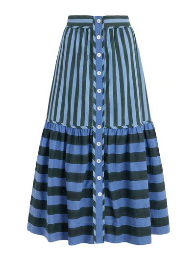 Daydress Ripley skirt in dusk stripe at Collagerie