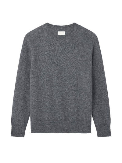 Navygrey Atlantic grey wool Weekend jumper at Collagerie