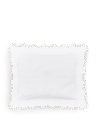 Rebecca Udall Thea scalloped boudoir pillowcase, nougat at Collagerie