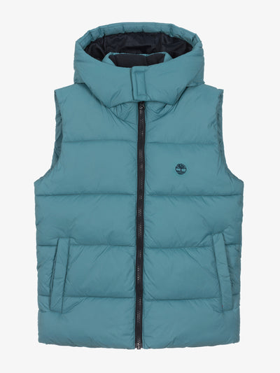 Timberland Puffer gilet in turquoise at Collagerie