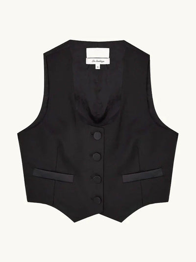 Racil Black Tony waistcoat at Collagerie