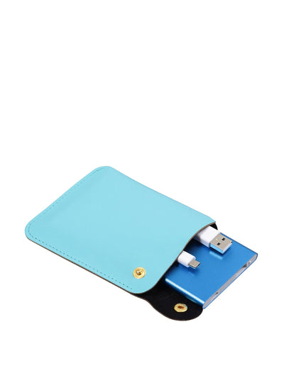 Noble Macmillan Blue leather phone bank case at Collagerie