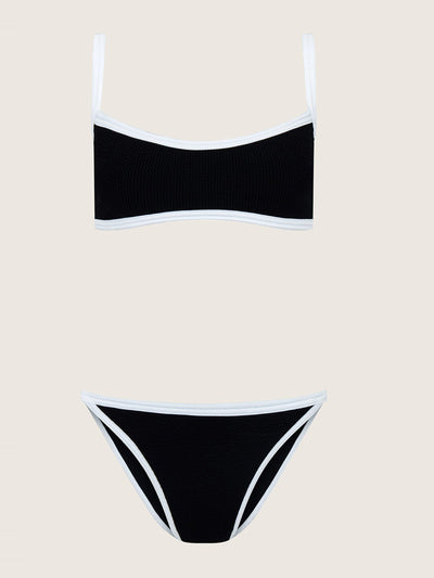 Hunza G Black and white Tyler bikini at Collagerie