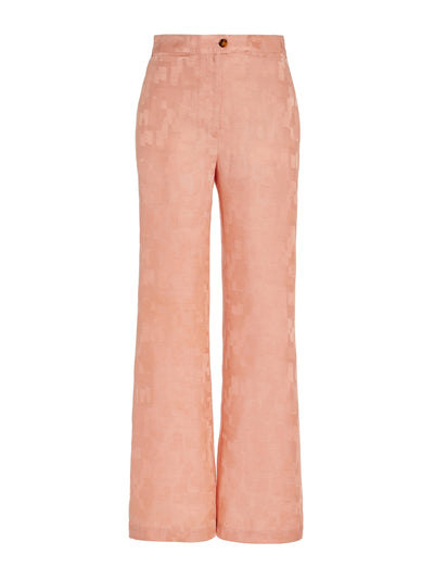 Usisi Sister Pink jacquard Alice trousers at Collagerie