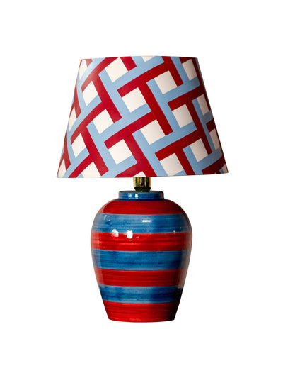 Silo Studio Stripe lamp, red and blue at Collagerie