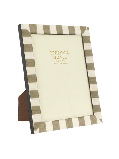 Rebecca Udall Delilah striped photo frame, taupe at Collagerie