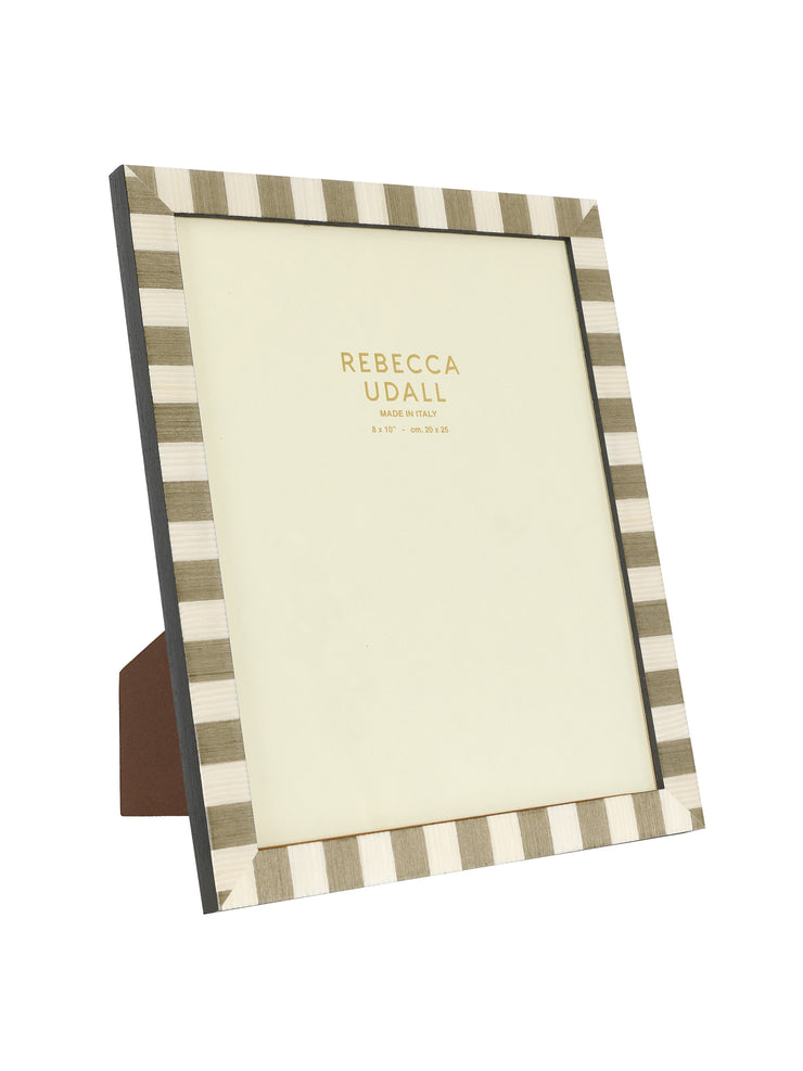 Delilah striped photo frame, taupe Photo Frames Rebecca Udall    - Collagerie
