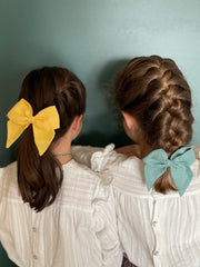 Sunny yellow linen sailor bow