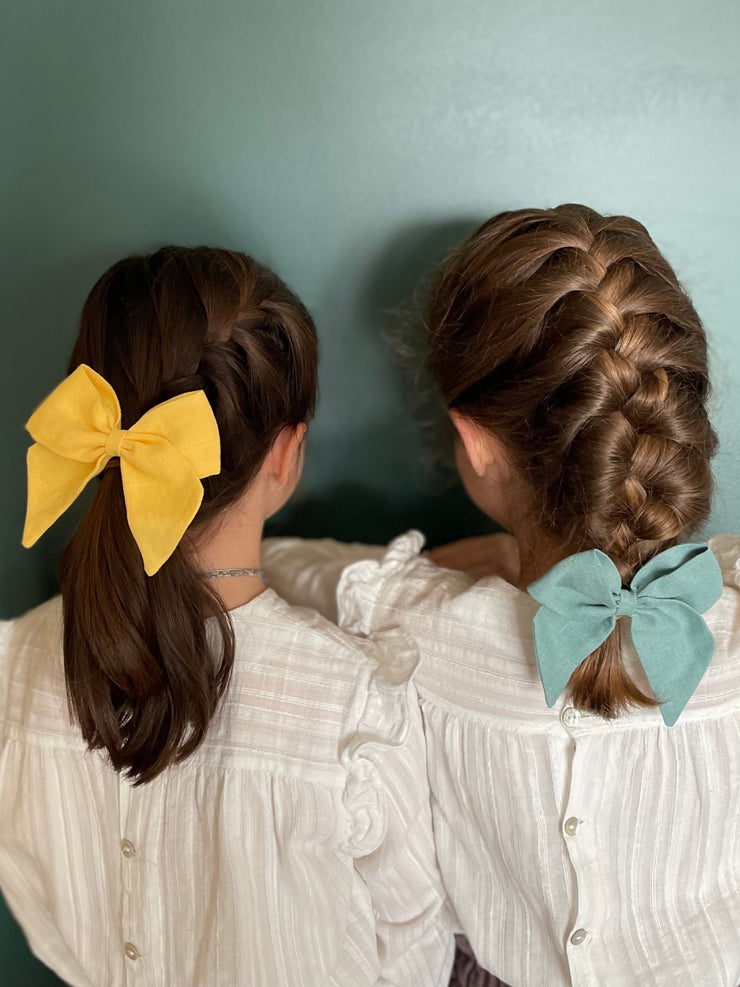 Sunny yellow linen sailor bow Accessories Amaia    - Collagerie