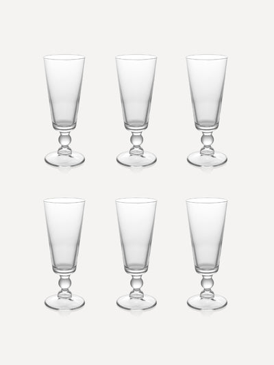 Rebecca Udall Evelyn crystal flutes, set of 6 at Collagerie