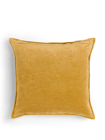 Rebecca Udall Straw verity linen velvet square cushion at Collagerie