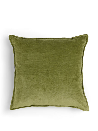 Rebecca Udall Moss verity linen velvet square cushion at Collagerie