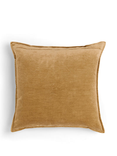 Rebecca Udall Nougat verity linen velvet square cushion at Collagerie