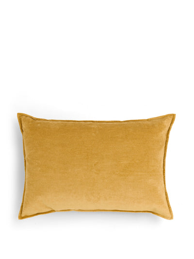 Rebecca Udall Straw verity linen velvet rectangular cushion at Collagerie