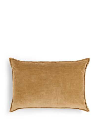 Rebecca Udall Nougat verity linen velvet rectangular cushion at Collagerie