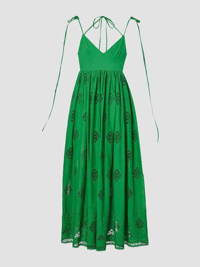 Erdem Strapless long dress with ties at Collagerie