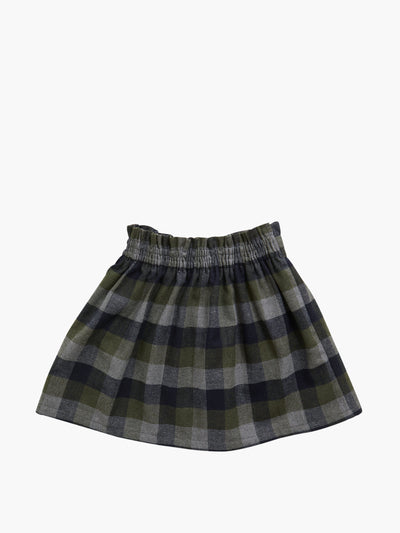 Amaia Navy tartan Viana skirt at Collagerie