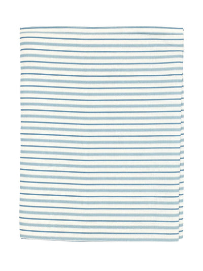 Rebecca Udall Victoria striped linen tablecloth in chalk blue at Collagerie