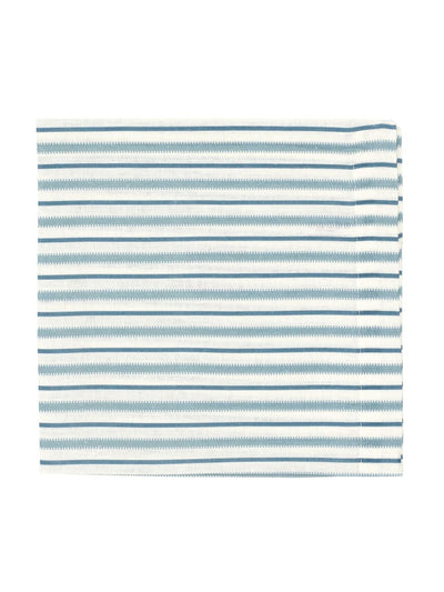 Rebecca Udall Victoria striped linen napkin in chalk blue at Collagerie