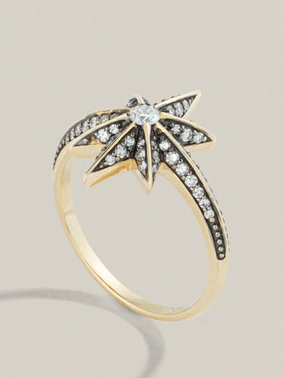 Lucy Delius Victorian star diamond ring at Collagerie