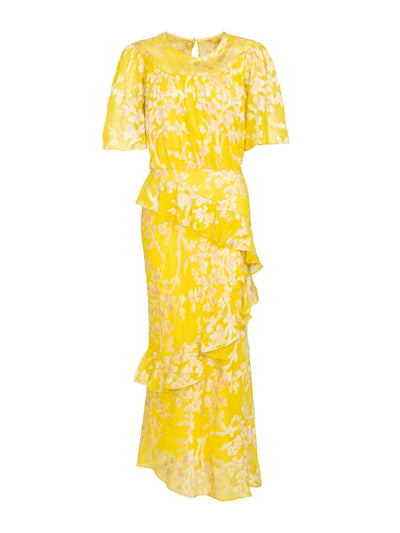 Saloni Vida B dress in bright lemon at Collagerie