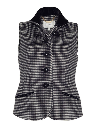 Cara Cara Check plaid Vora vest at Collagerie