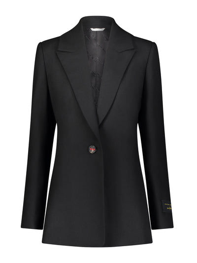 Marina Moscone Black slim fit boyfriend blazer at Collagerie