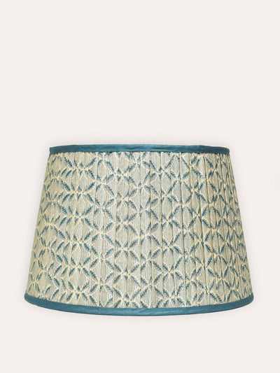 Birdie Fortescue Blue pleated silk single band lampshade at Collagerie