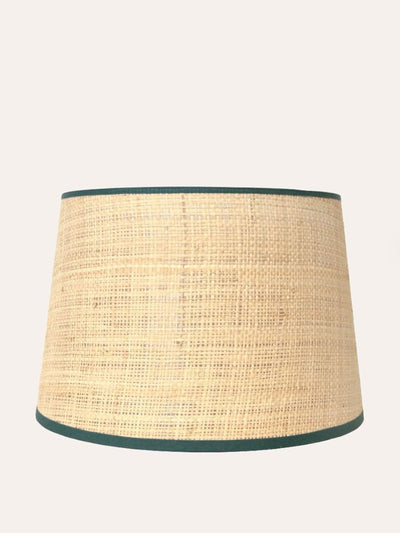 Birdie Fortescue Forest green Seema raffia lampshade at Collagerie